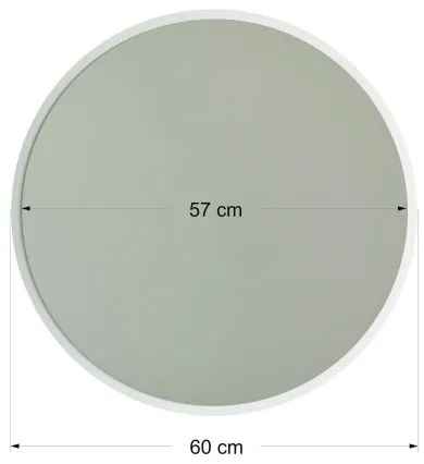 Nástenné zrkadlo AYNA 60 cm biela