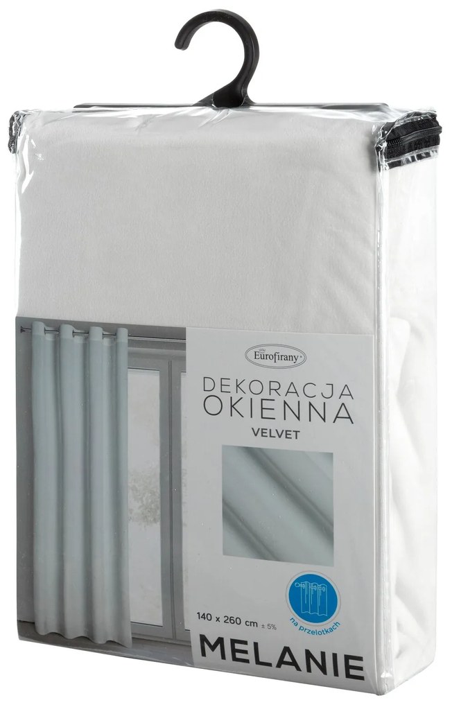 ZATEMŇOVACÍ ZÁVES NA KRÚŽKOCH MELANIE 140X250 CM BIELA