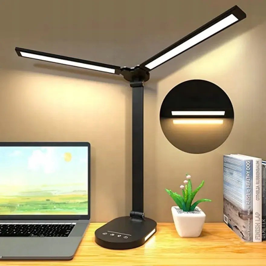 BERGE LED dvojitá stolná lampa 8W - BRUSEL
