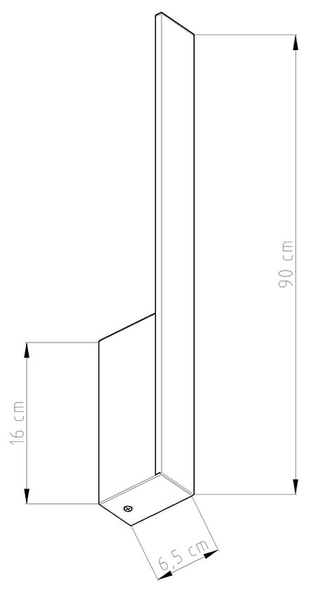 Thoro Lighting Nástenná lampa LAHTI L biela 3000K