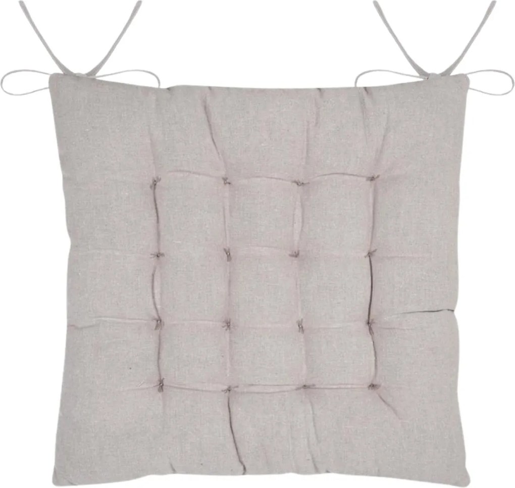 Oboustranný podsedák na židli Tilda 38x38 cm bílý/šedý