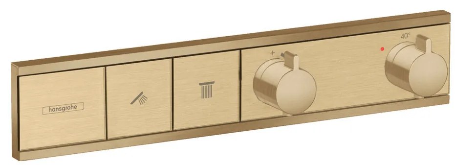 Hansgrohe RainSelect, batéria pod omietku na 2 spotrebiče, kefovaný bronz, HAN-15380140