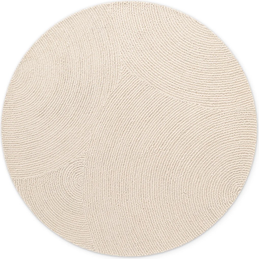 Hanse Home, Kusový koberec Calmio 106220 Natural White kruh, 120x120 (priemer) kruh, biela, obývacia izba