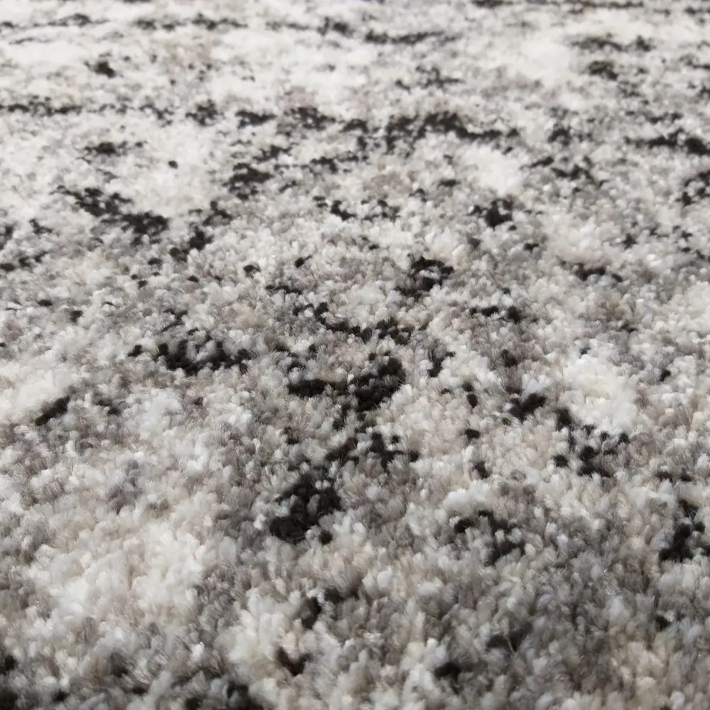 Štýlový hnedý koberec s motívom mramor Šírka: 60 cm | Dĺžka: 100 cm