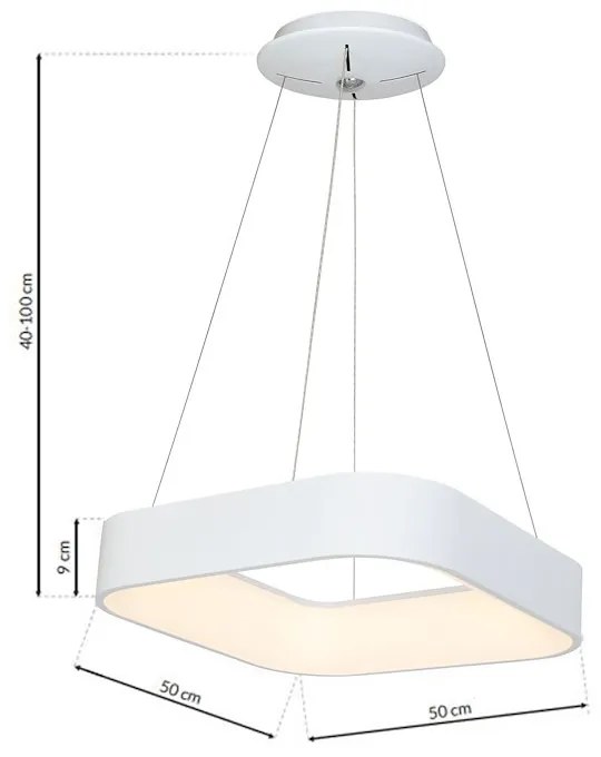 Závesné LED svietidlo Astro, 1x LED 40w, 3000-4000k, w