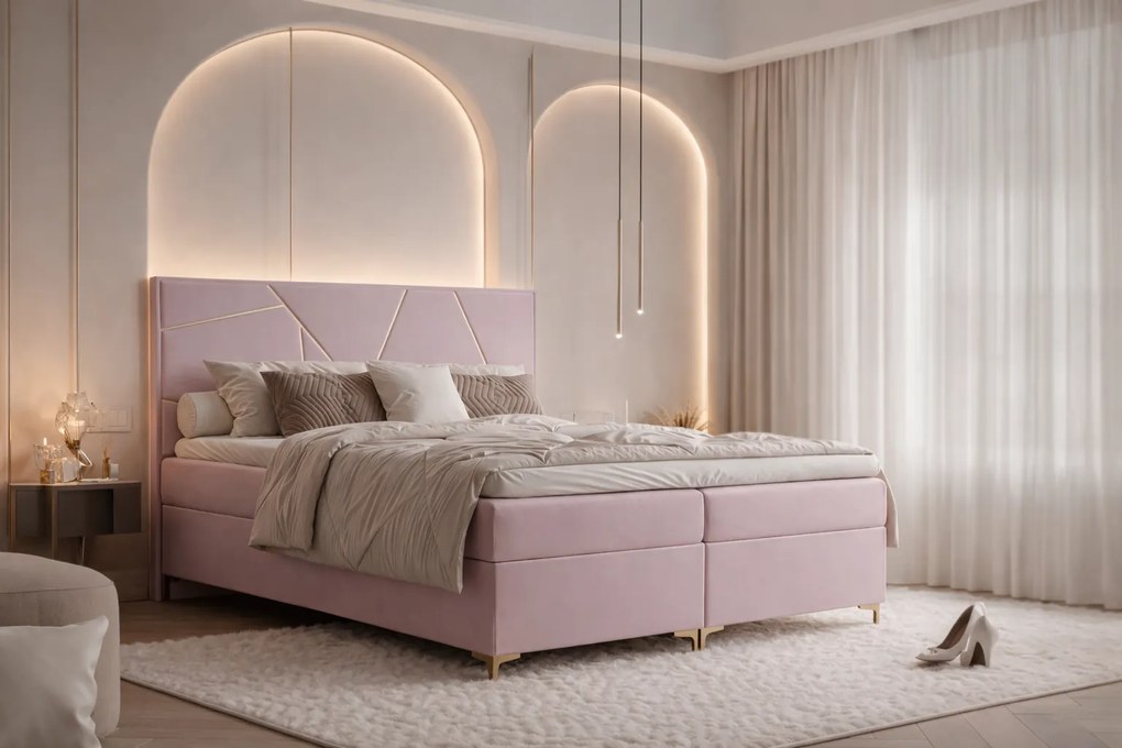 ČALÚNENÁ POSTEĽ S MATRACOM SARA 140X200