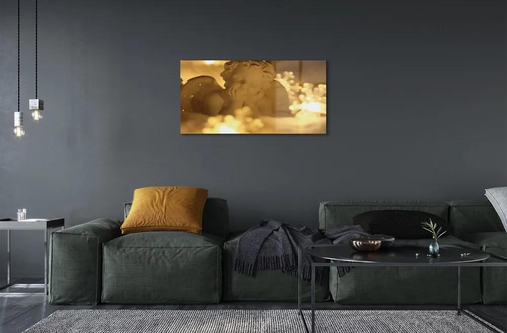 Sklenený obraz Ležiaci anjel svetla 120x60 cm