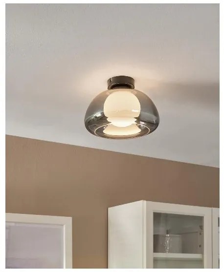 Livarno home Nástenná a stropná LED lampa (sivé sklo)  (100393033)