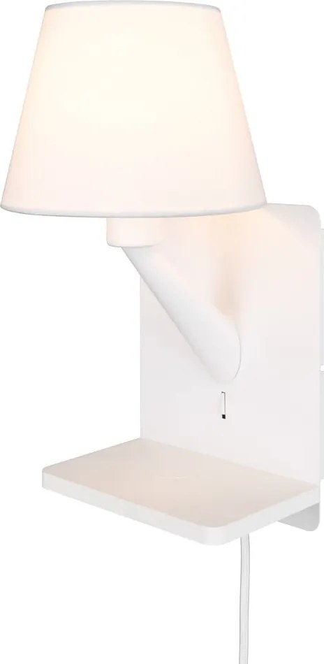Biele nástenné svietidlo Comfort – Trio