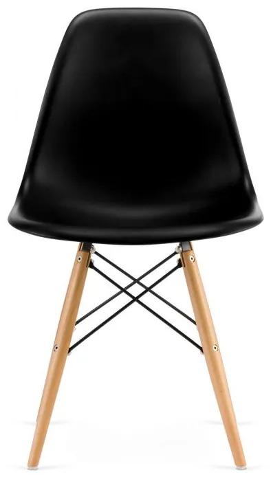 ModernHome Jedálenská stolička sada 4 ks - čierne, PC-005 BLACK