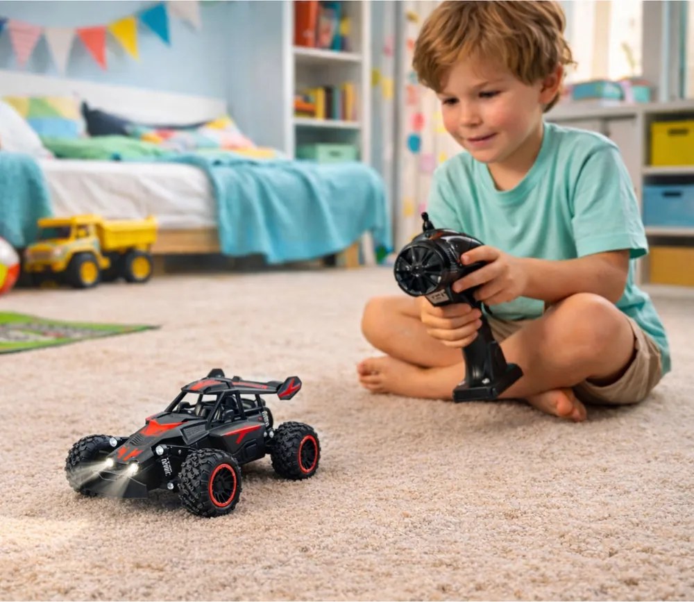 LEAN Toys RC terénne auto na diaľkové ovládanie červené 1:18 20 km/h