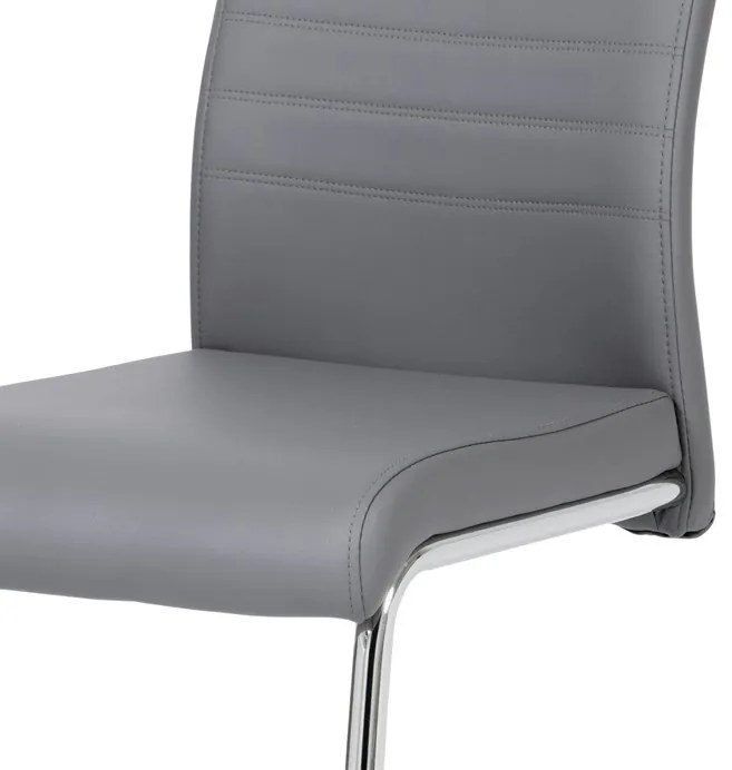 Autronic BONTEC Jedálenská stolička, šedá, ekokoža, DCL-418 GREY Farba: Šedá