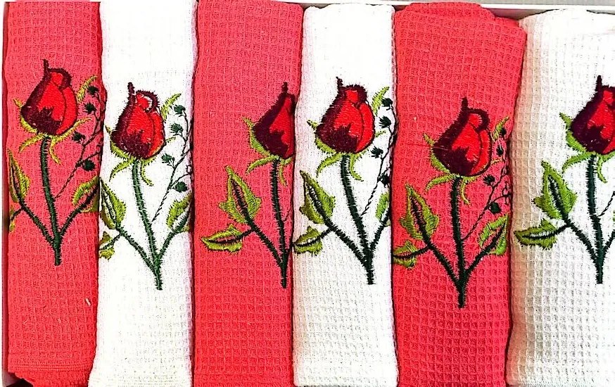 Kuchynské utierky Ruža Bavlna 6ks/40x60 cm