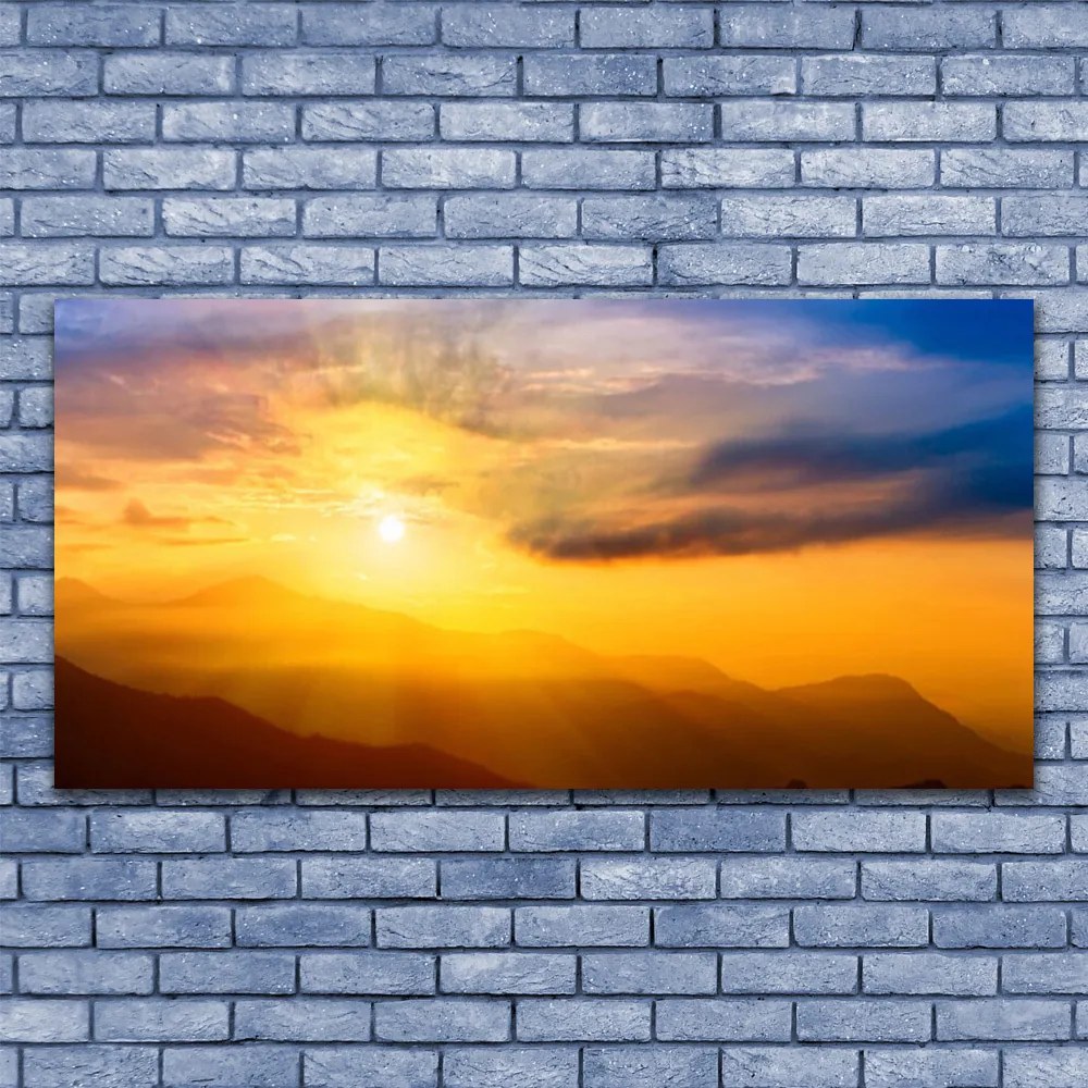 Obraz plexi Hory slnko mraky príroda 120x60 cm