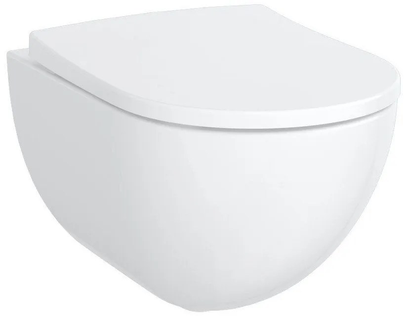 GEBERIT Acanto závesné WC Rimfree (bez splachovacieho kruhu) s hlbokým splachovaním, 350 x 510 mm, biela, s povrchom KeraTect, 500.600.01.8