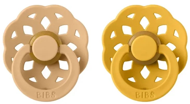 BIBS Boheme cumlíky, kaučuk 2ks - veľkosť 2 - Desert sand Honey bee