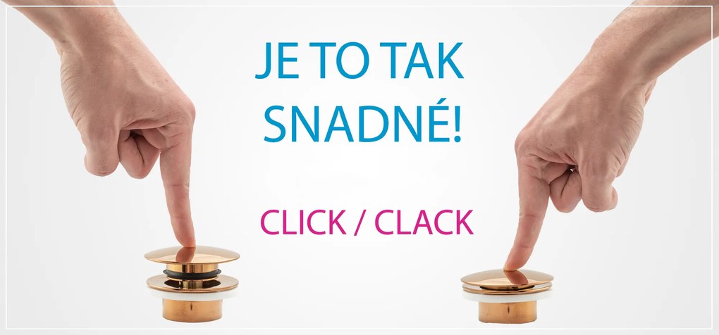 Click/clack zátka MAXMAX Rea chrómová - univerzálna