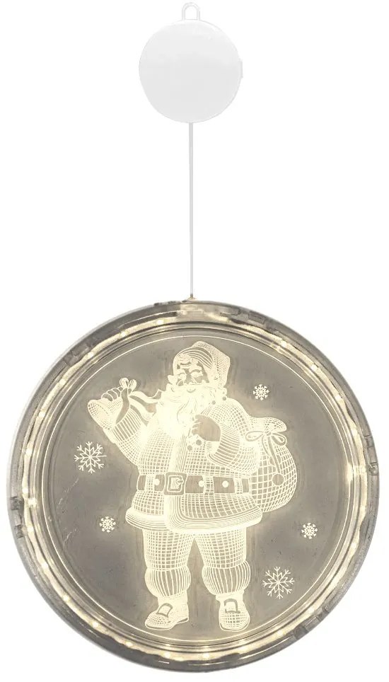 Tutumi, LED svietiaca ozdoba so vzorom Santa Claus 3xAAA LED26 16cm CD003, CHR-03000