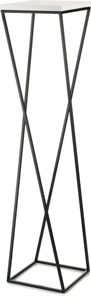 STOJAN NA KVETINÁČ LOFT7 100X24X24 CM ČIERNA/BIELA