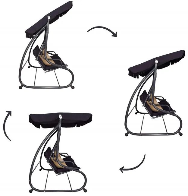 Záhradná hojdačka pre 4 osoby SPRINGOS GS0016