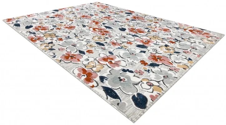Kusový koberec Botanic 65239 flowers grey – na von aj na doma, 157x220, viacfarebná, chodba / predsieň, Dywany Łuszczów
