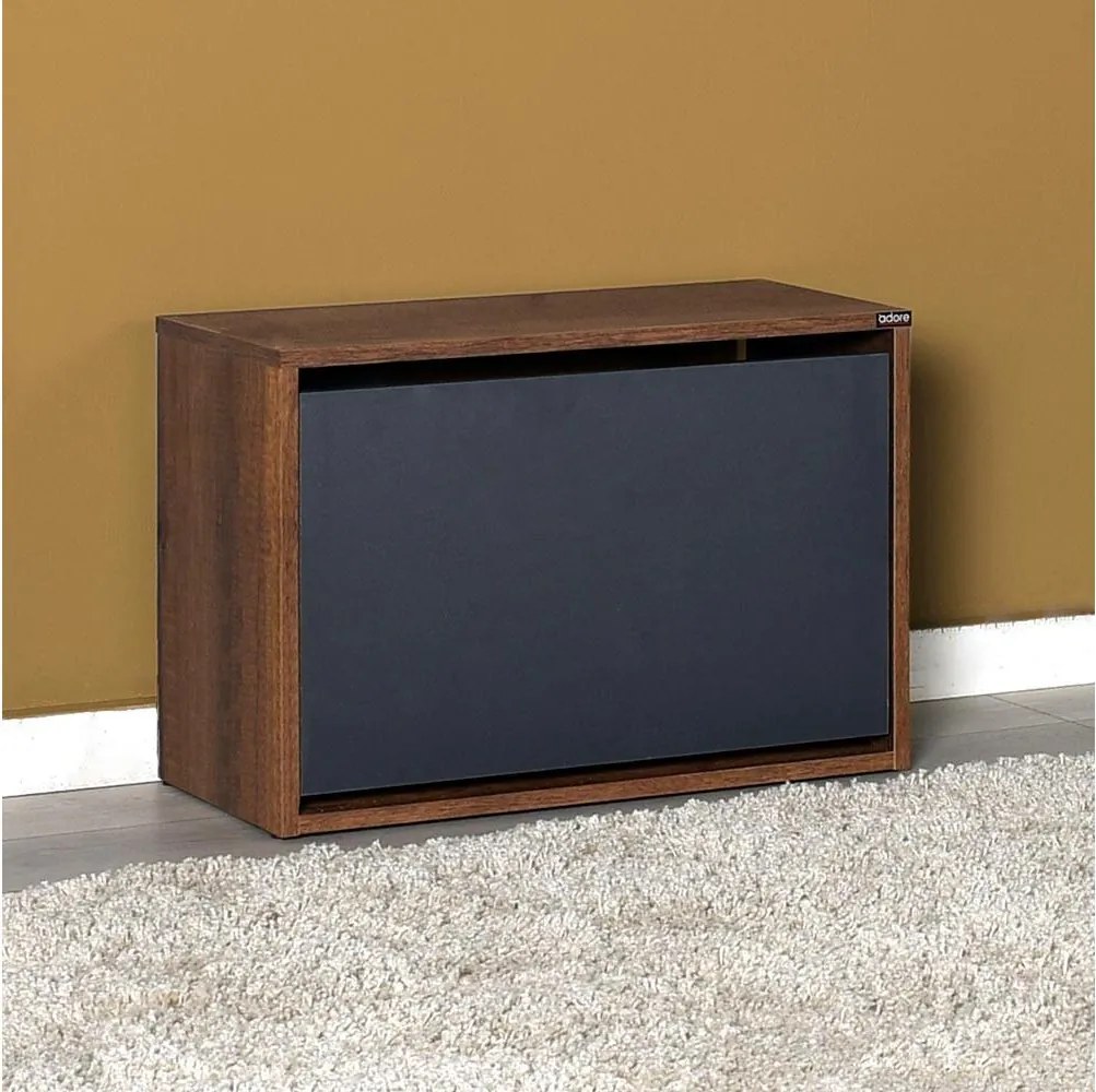 Botník (skrinka na topánky) Tosina 1 (orech oslo + antracit). Akcia -13%. Vlastná spoľahlivá doprava až k Vám domov. 1094529