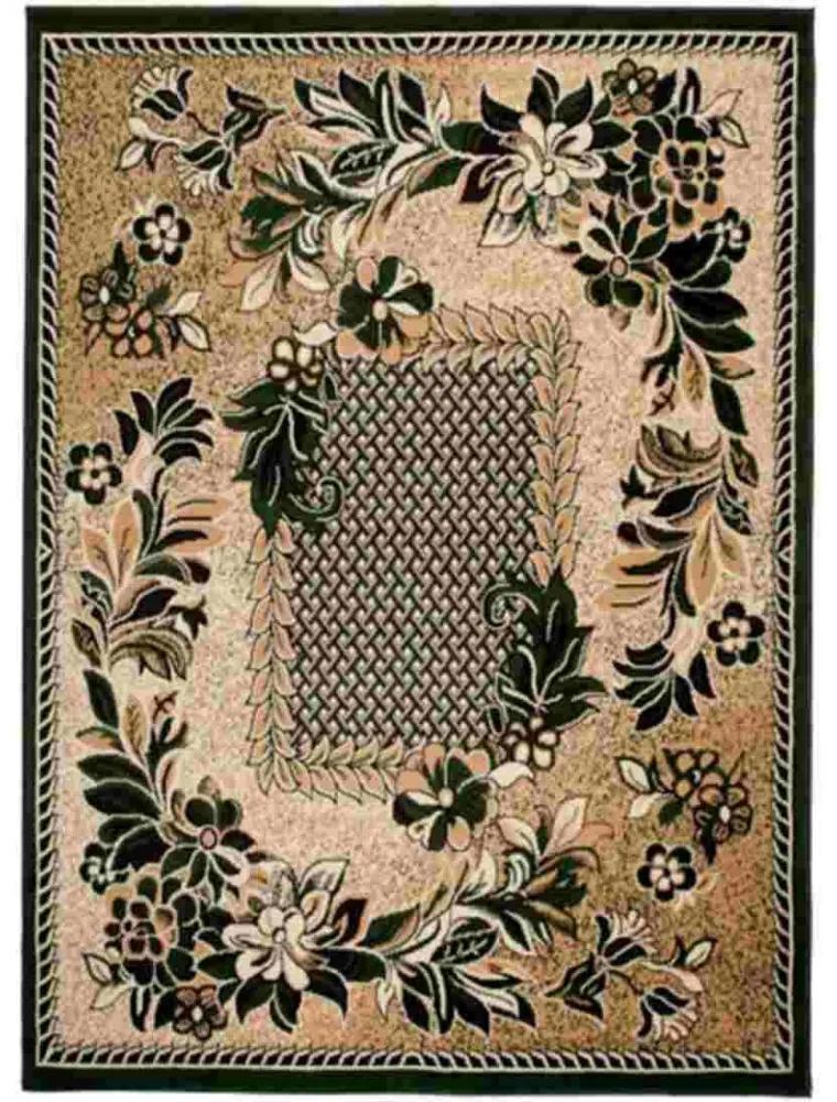 Kusový koberec PP Kvety zelený 150x300cm