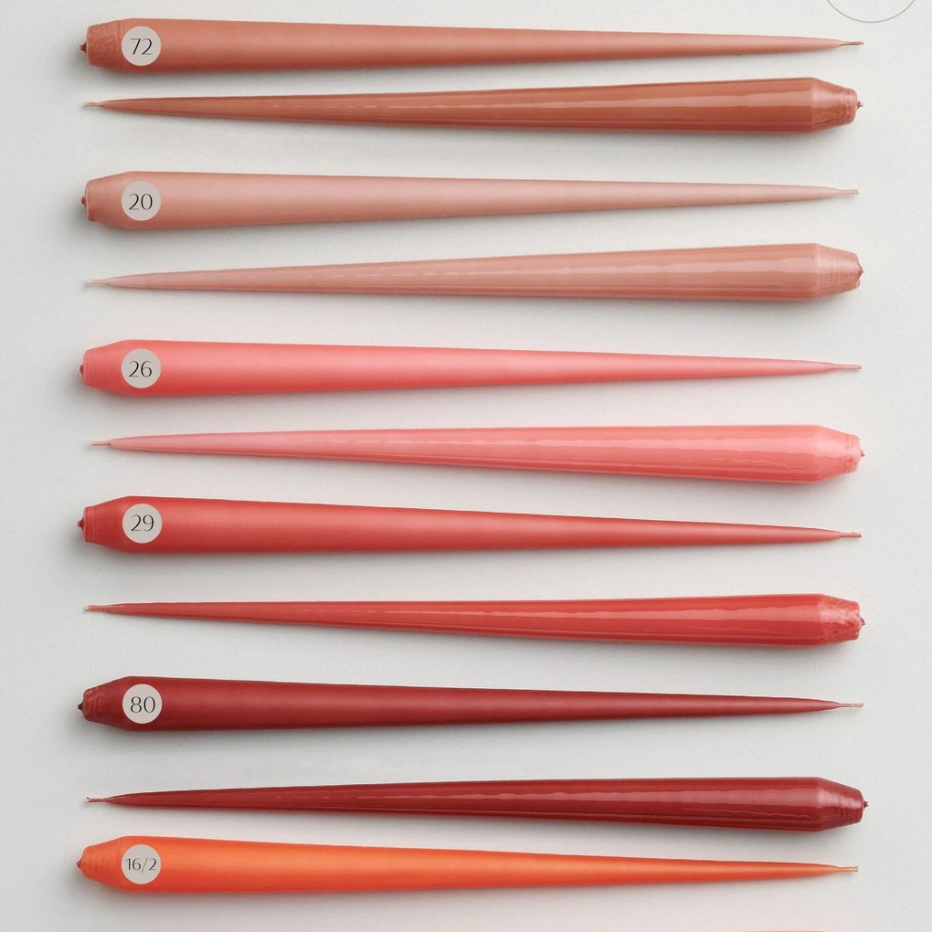 ester & erik Sviečka Taper 32 cm – 72 Terra Cotta – set 2 ks