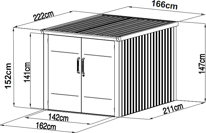 DEOKORK Záhradná skriňa na bicykle AVOCADO B