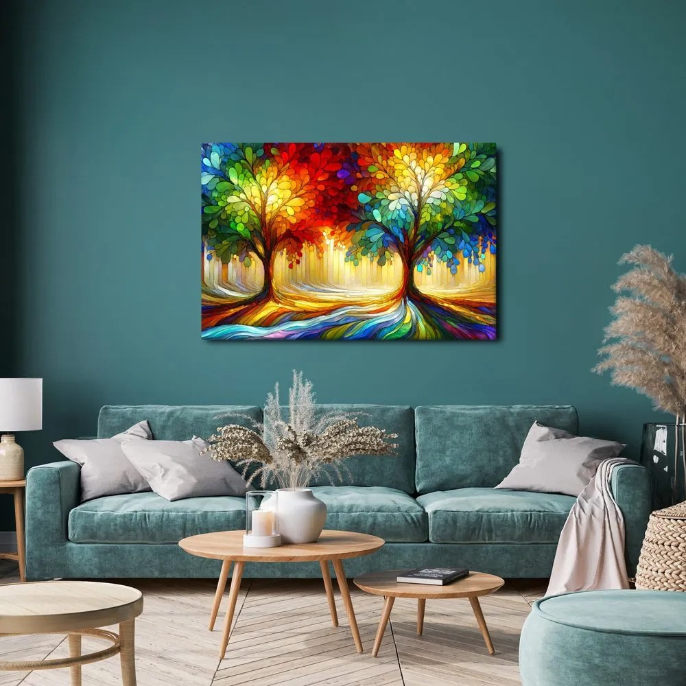 Obraz farebný strom života v lese