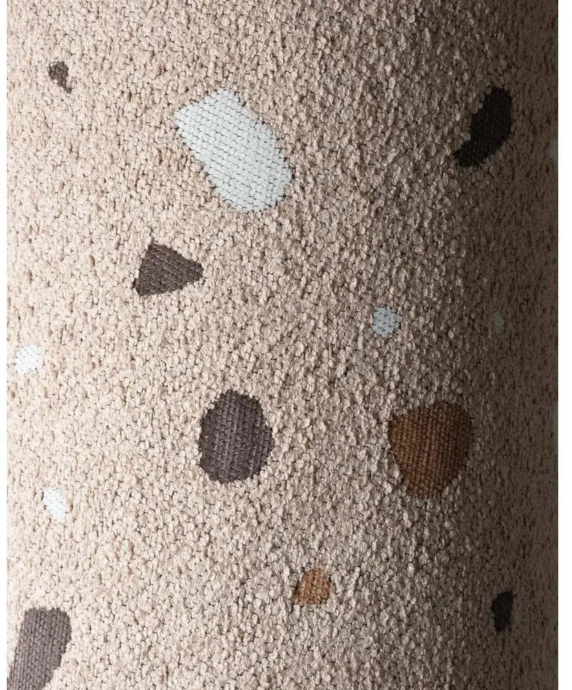 Svetlohnedé detské kresielko z textílie buklé/ženilkové Terrazzo Moon – Wigiwama