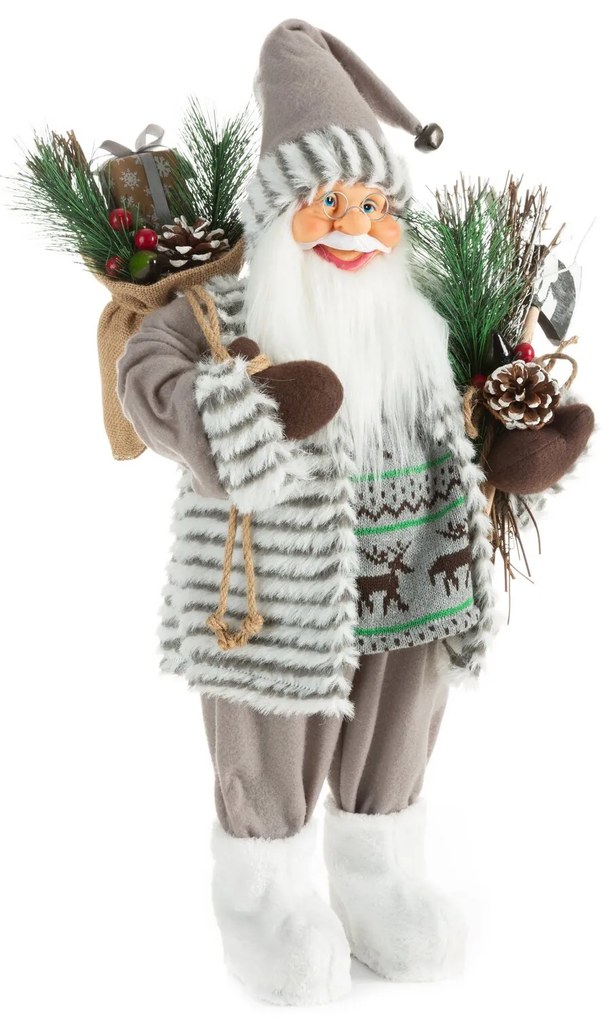 VIANOČNÁ FIGÚRKA SANTA 60 CM BIELA