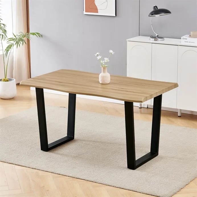 Autronic BONTEC Jedálenský stôl 140x80cm, mdf, sivý dub, HT-F4214 GREY Farba: Hnedá