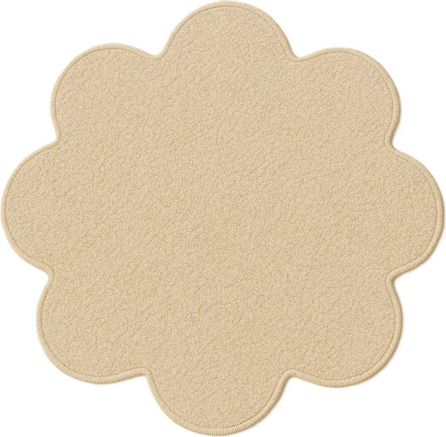 Vopi, Kusový koberec Eton béžový kvetina, 120x120 kvietok, béžová, kuchyňa