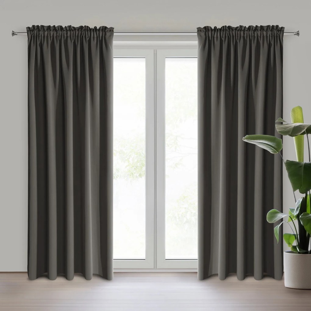 ZATEMŇOVACÍ ZÁVES NA PÁSKE BLACKOUT 140X270 CM GRAFITOVÁ