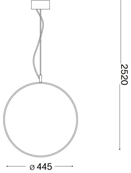 Ideal Lux - LED Luster na lanku CIRCUS LED/29W/230V pr. 44 cm CRI 90 čierna