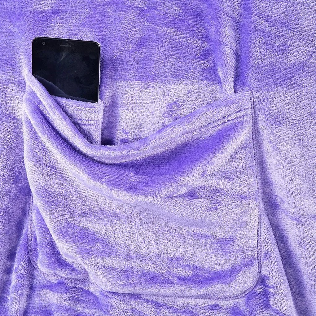 Deka s rukávmi DecoKing Lazy orgovánová, velikost 170x200