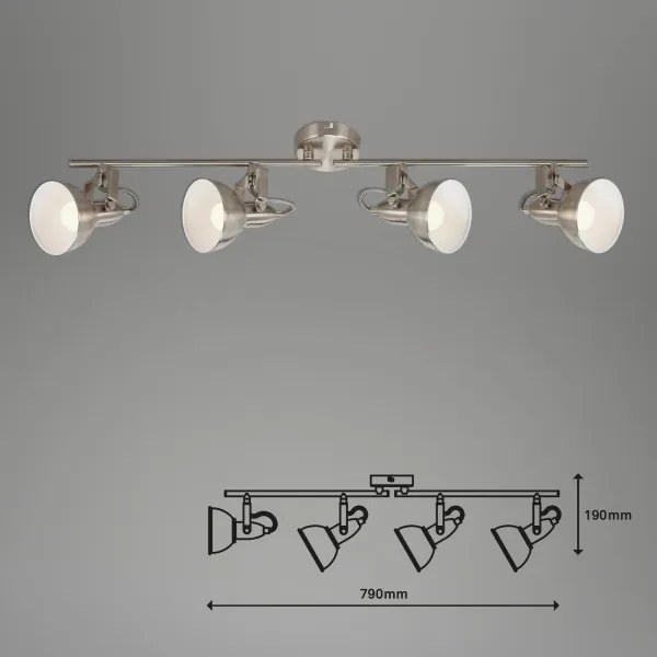 Briloner 2049-042 - Bodové svietidlo 4xE14/40W/230V strieborné