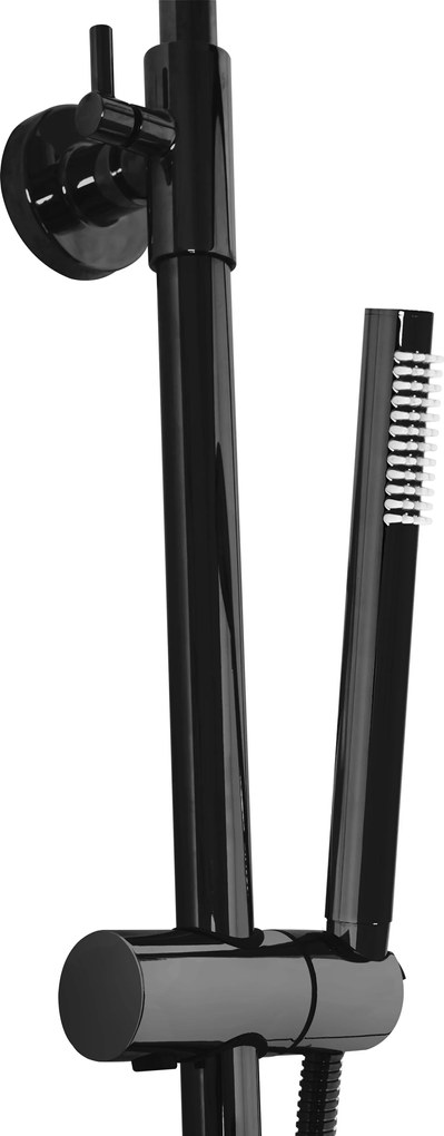 Rea Lungo, termostatická sprchová/vaňová súprava, čierna lesklá, REA-P8763