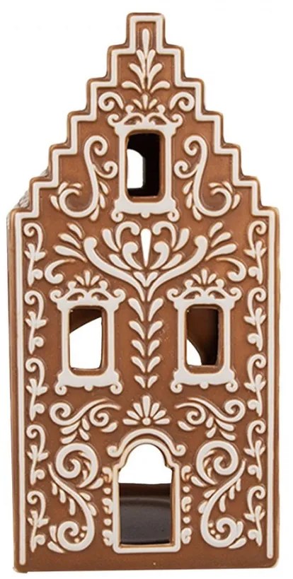Porcelánový svícen perníková chaloupka Perníková chaloupka - 7*7*15 cm