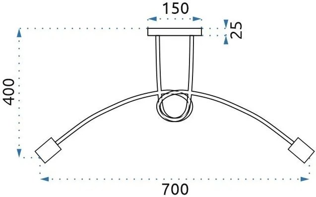 Toolight Paradise, 5-ramenné stropné svietidlo 5xE27, 392252, čierna matná, OSW-04012