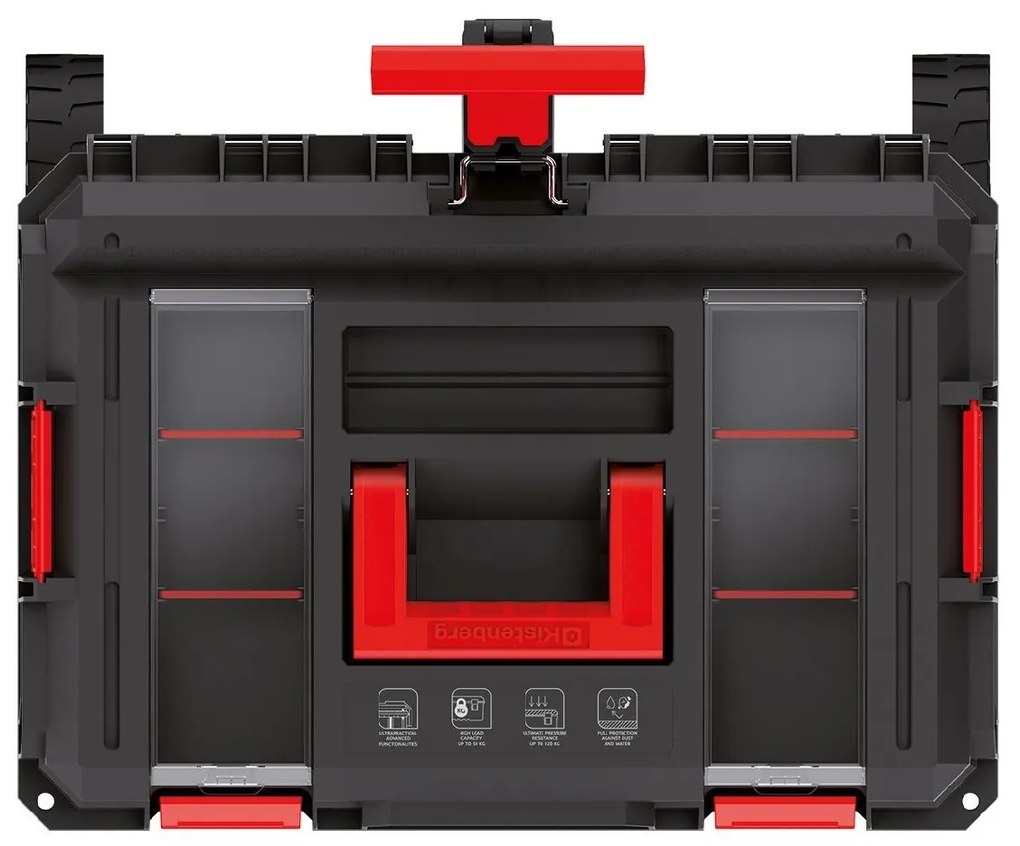 Kistenberg Kufor na náradie s transp. kolieskami X BLOCK LOG čierny 546x380x510