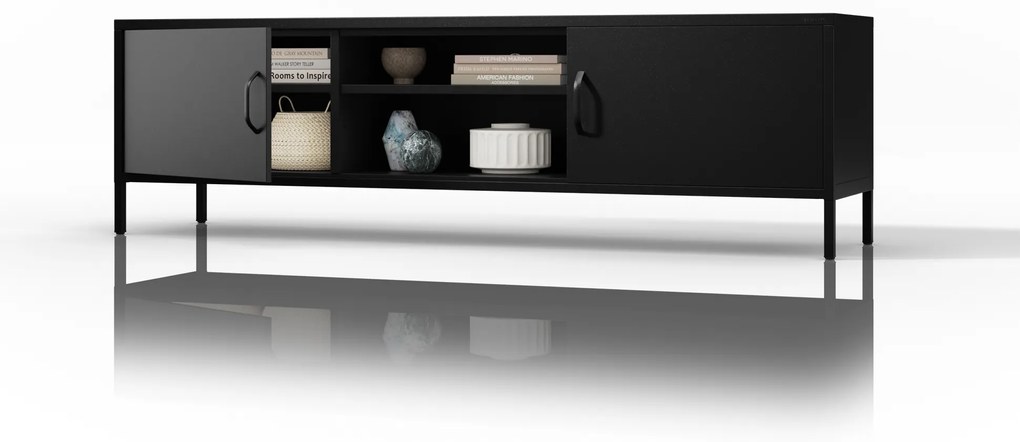 RTV skrinka XL ROSARIA 1700 x 400 x 500, čierna