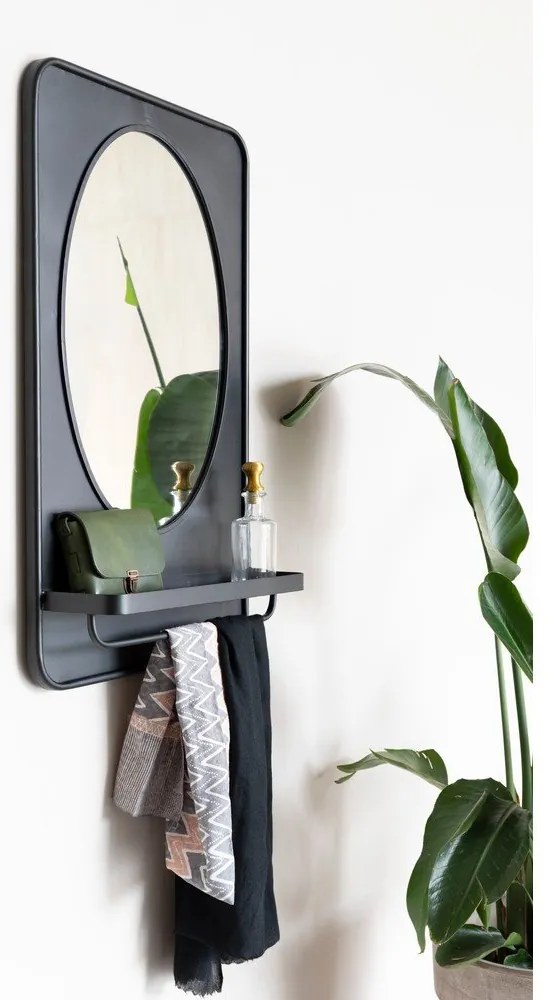 Nástenné zrkadlo s poličkou 50x80 cm Pascal – White Label