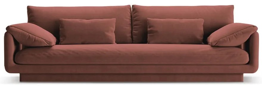 Ružová zamatová pohovka 250 cm Torino – Micadoni