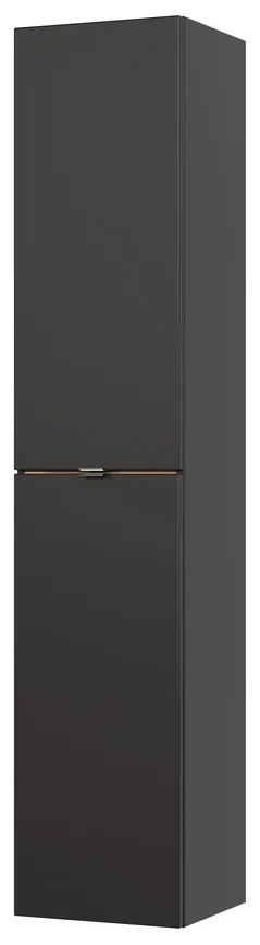 Kúpeľňová skrinka vysoká Capri 800 2D čierny mat/dub kraft zlatý