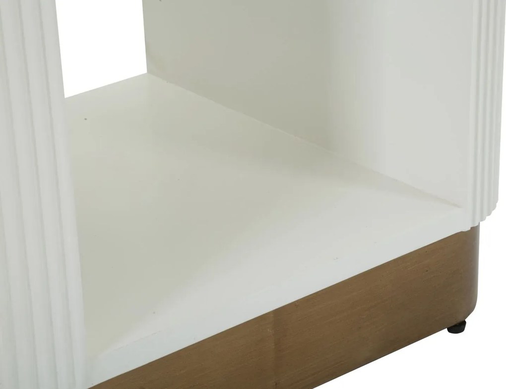 Nočný stolík Tolosa 48 cm biely/jaseň