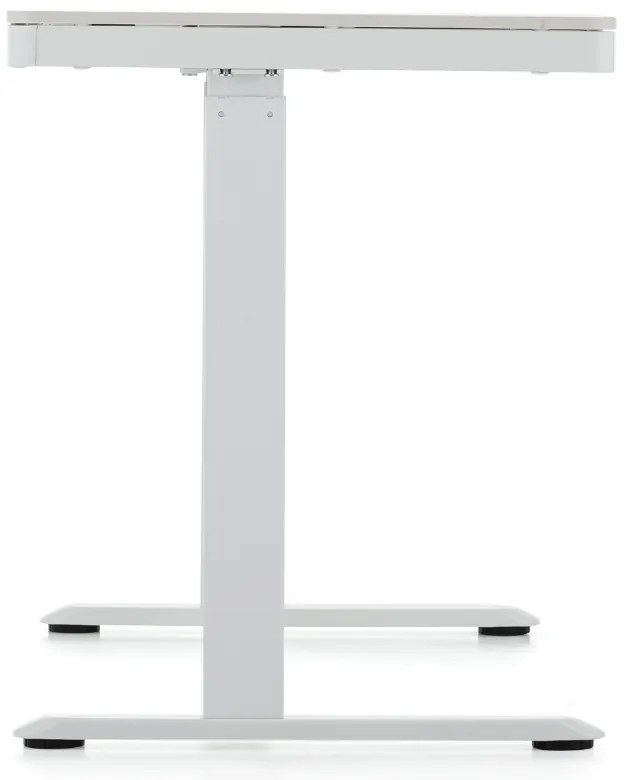 Výškovo nastaviteľný stôl OfficeTech 2, 120 x 60 cm, biela
