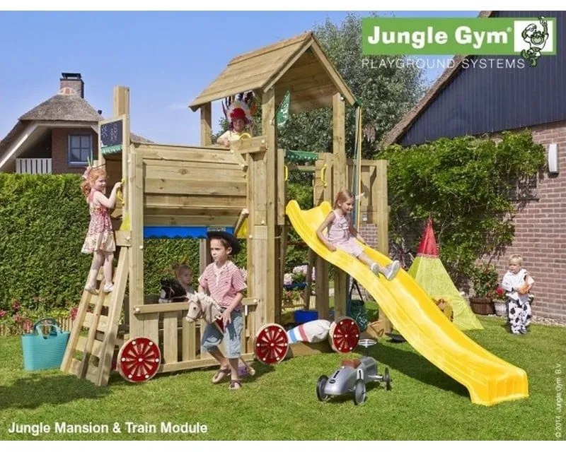 Ihrisko Jungle Mansion so šmykľavkou a modulom Train Module