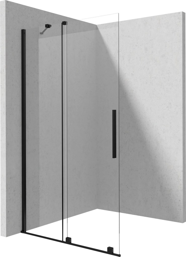 Deante Sprchová zástena Walk-in Prizma, posuvná - KTJ N32R 120 cm, čierna - bez vaničky